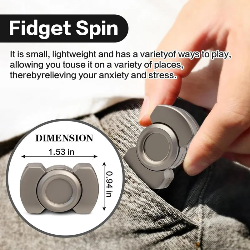 Fidgetstein 3-in-1 Metal Fidget Spinner – Slider & Clicker