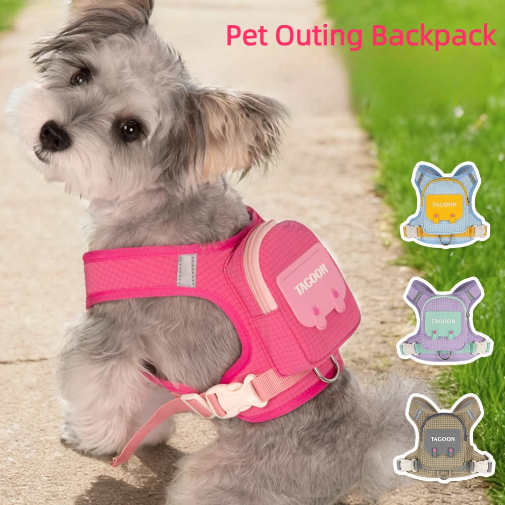 Fidgetstein Plaid Dog Backpack Harness – Outdoor Adventure Pack