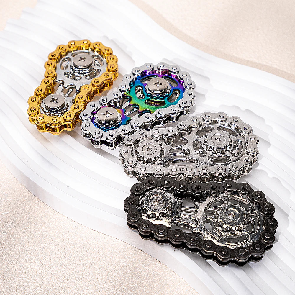 Fidgetstein Metal Chain Fidget Spinner – Sprocket Flywheel