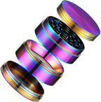 Stylish Crusher 4 Piece Rainbow Anodized Aluminum Crusher