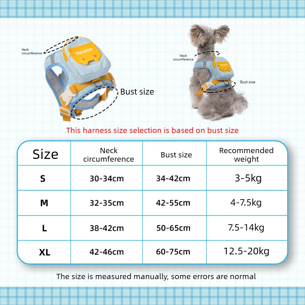 Fidgetstein Plaid Dog Backpack Harness – Outdoor Adventure Pack