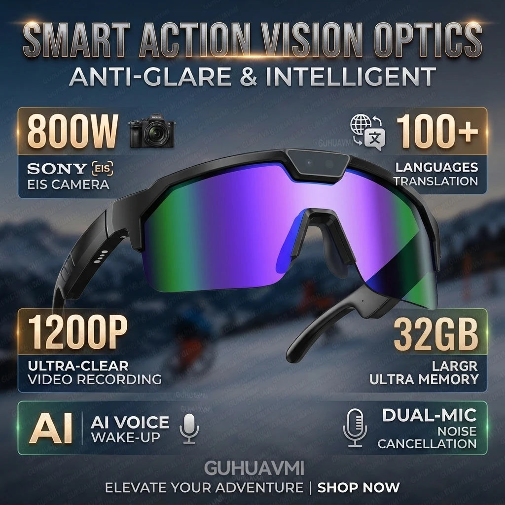 Fidgetstein Smart Cycling Camera Glasses – HD Video & Bluetooth
