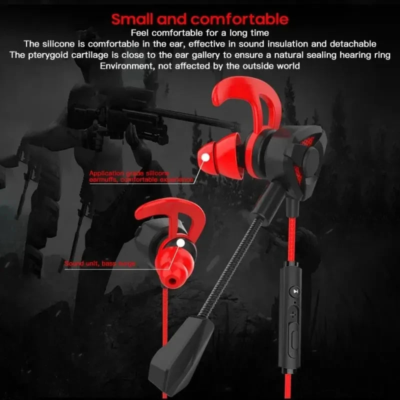 Fidgetstein Wired Gaming Earbuds with Microphone – 3.5mm