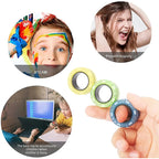 3-Piece Magnetic Fidget Rings – Rainbow