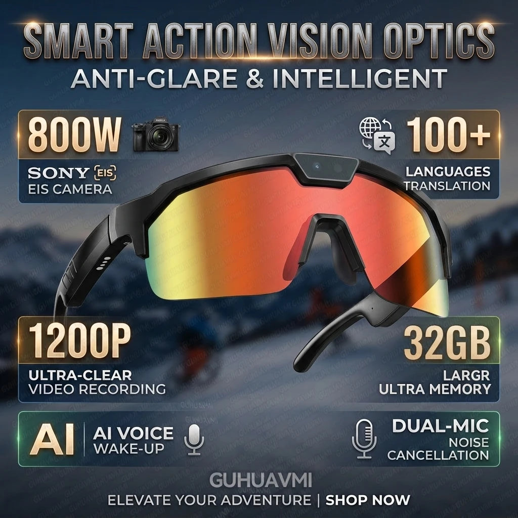 Fidgetstein Smart Cycling Camera Glasses – HD Video & Bluetooth