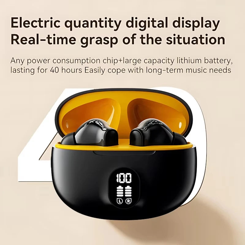 Fidgetstein Bluetooth 5.3 Wireless Earbuds with LED Battery Display