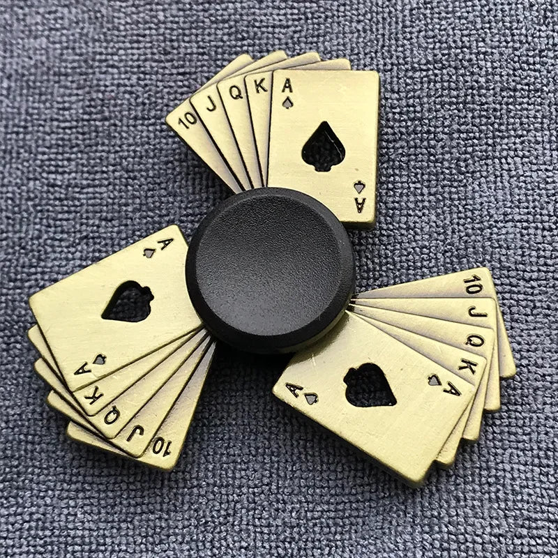Fidgetstein Antique Brass Finish Metal Fidget Spinner