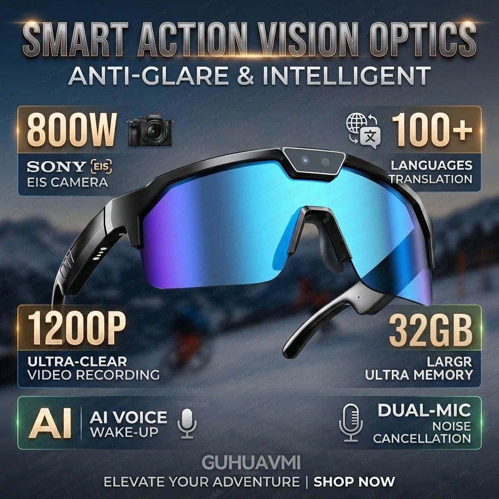 Fidgetstein Smart Cycling Camera Glasses – HD Video & Bluetooth