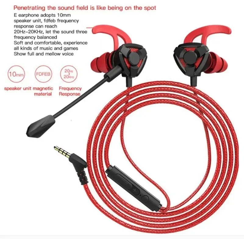 Fidgetstein Wired Gaming Earbuds with Microphone – 3.5mm