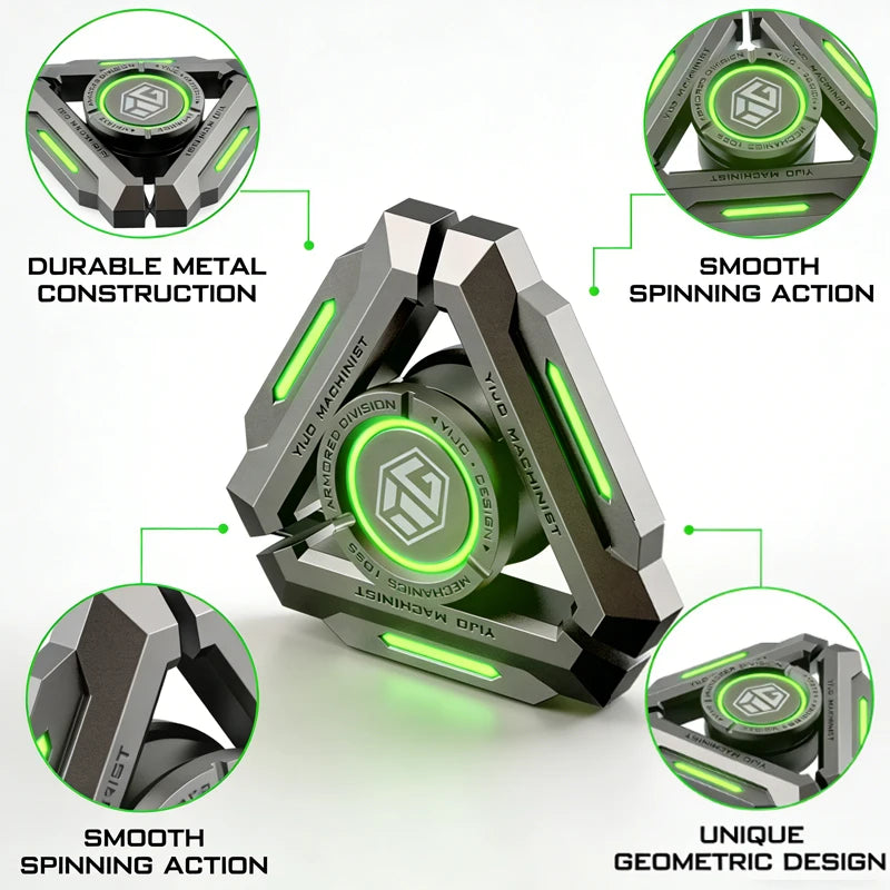 Fidgetstein Stellar Nucleus – Glow-in-the-Dark Metal Spinner