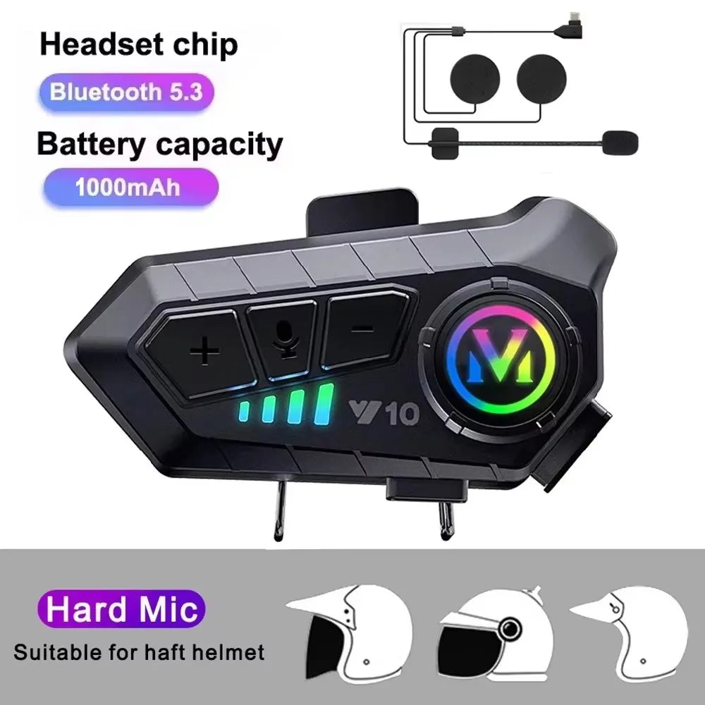 Fidgetstein Bluetooth 5.3 Motorcycle Helmet Headset – IPX6