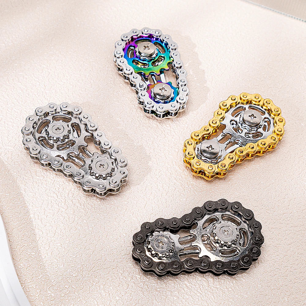 Fidgetstein Metal Chain Fidget Spinner – Sprocket Flywheel