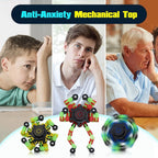 Fidgetstein 4-Pack Glow-in-the-Dark Robot Fidget Spinners