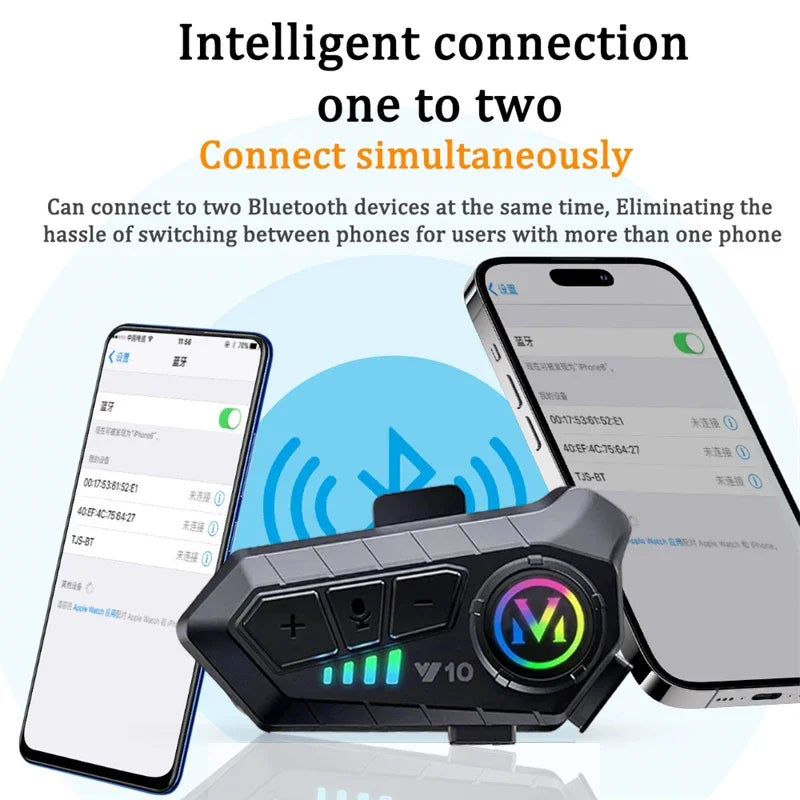 Fidgetstein Bluetooth 5.3 Motorcycle Helmet Headset – IPX6