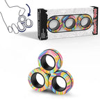 3-Piece Magnetic Fidget Rings – Rainbow
