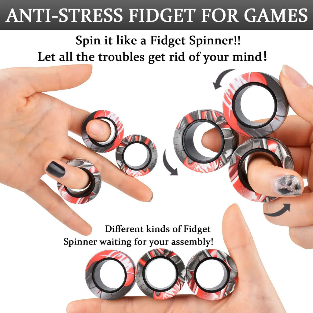 3-Piece Magnetic Ring Fidget Spinner