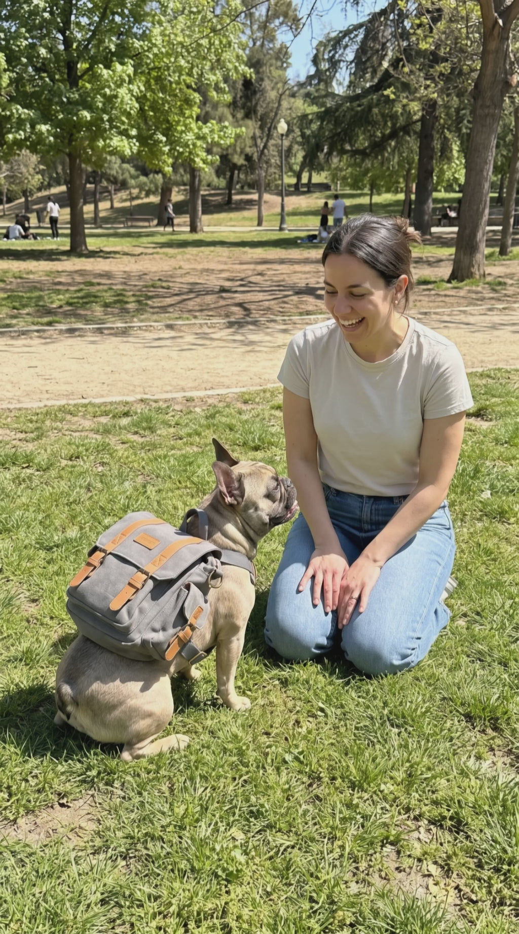 Fidgetstein Retro Dog Backpack – Adjustable Walking & Hiking Pack